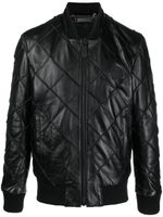 Philipp Plein veste bomber matelassée en cuir - Noir - thumbnail