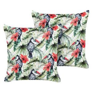 Beliani-MALLARE-Tuinkussen set van 2-Multicolor-45 x 45 cm-Polyester