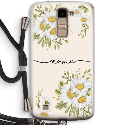 Daisies: LG K10 (2016) Transparant Hoesje met koord