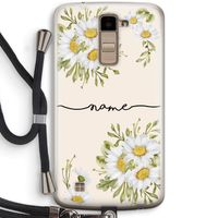 Daisies: LG K10 (2016) Transparant Hoesje met koord