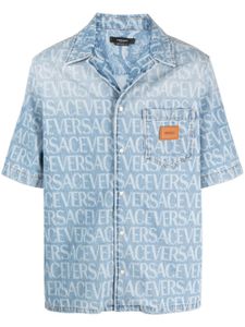 Versace chemise Versace Allover en jean - Bleu