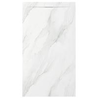 Zenon Essenza Minimal douchevloer - 160x90cm - antislip - antibacterieel - mineraalmarmer - rechthoek - Marble white (wit) 400000000000044820