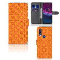 Motorola One Action | Telefoon Hoesje | Batik Oranje
