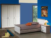 Complete slaapkamer IVANA II 90x200 cm truffel/porselein - thumbnail