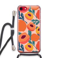 Perzik: iPhone SE 2020 Transparant Hoesje met koord