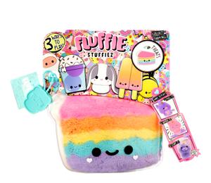 MGA Entertainment Fluffie Stuffiez - kleine knuffel Taart/Pizza pluchenspeelgoed Assortiment product