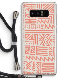 Marrakech Pink: Samsung Galaxy Note 8 Transparant Hoesje met koord