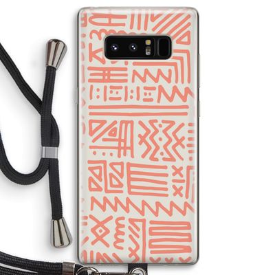 Marrakech Pink: Samsung Galaxy Note 8 Transparant Hoesje met koord