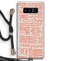 Marrakech Pink: Samsung Galaxy Note 8 Transparant Hoesje met koord