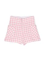 Monnalisa houndstooth bouclé shorts - Blanc