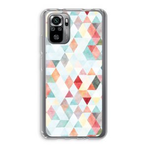 Gekleurde driehoekjes pastel: Xiaomi Redmi Note 10S Transparant Hoesje