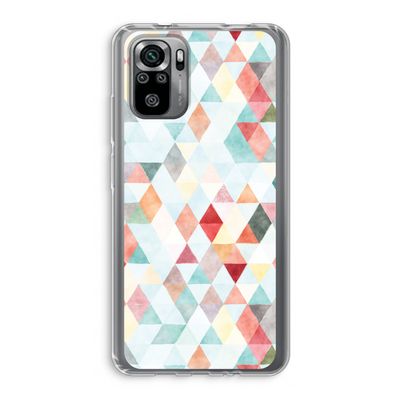 Gekleurde driehoekjes pastel: Xiaomi Redmi Note 10S Transparant Hoesje