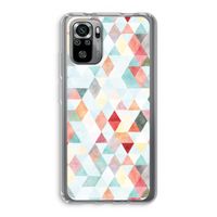 Gekleurde driehoekjes pastel: Xiaomi Redmi Note 10S Transparant Hoesje