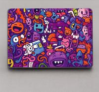 Funky cartoon eten laptop sticker
