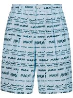 Marni short Mega Marni en popeline - Bleu