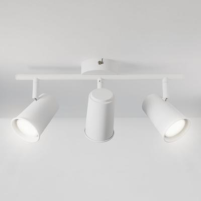 Riga - LED plafondlamp - 15 Watt 1200 Lumen - 3 spots - 6000K Neutraal wit - Draaibaar en dimbaar - GU10 - Kantelbaar - Plafondspot - IP20 Voor binnen - Wit