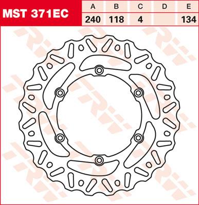 TRW Remschijf, remschijven voor de moto, MST371EC