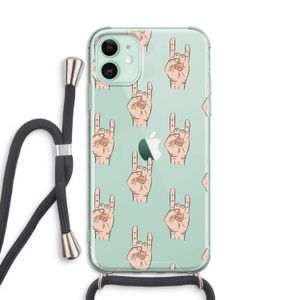 Rock: iPhone 11 Transparant Hoesje met koord
