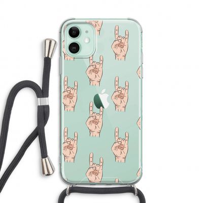 Rock: iPhone 11 Transparant Hoesje met koord