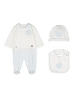 Roberto Cavalli Junior trousseau de naissance en coton à motif monogrammé - Blanc