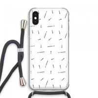 Hipster stripes: iPhone XS Max Transparant Hoesje met koord