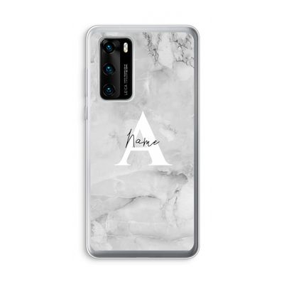 Ivory Marble: Huawei P40 Transparant Hoesje