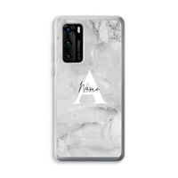 Ivory Marble: Huawei P40 Transparant Hoesje