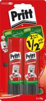 Pritt plakstift, 43 g, blister van 2 stuks, 2de aan halve prijs