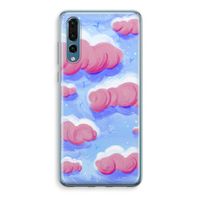 Roze wolken met vogels: Huawei P20 Pro Transparant Hoesje