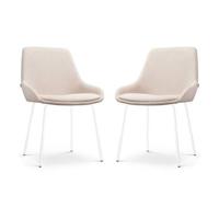 Nolon Nora-Isa Eetkamerstoelen Set van 2 - Beige - Wit