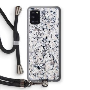 Gespikkelde marmer: Samsung Galaxy A31 Transparant Hoesje met koord
