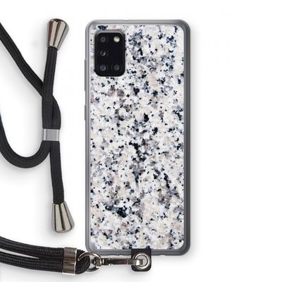 Gespikkelde marmer: Samsung Galaxy A31 Transparant Hoesje met koord