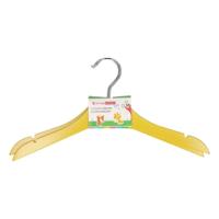 Storage Solutions kledinghangers voor kinderen - 2x stuks - hout - Klerenhangers - geel