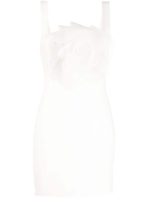 Cynthia Rowley robe courte à appliques fleurs - Blanc
