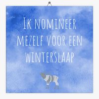 Seizoenen tegeltje winterslaap