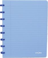Atoma Trendy schrift, ft A5, 144 bladzijden, geruit 5 mm, transparant blauw