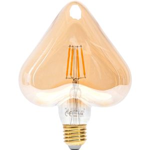 LED Lamp - Aigi Glow Heart - E27 Fitting - 4W - Warm Wit 1800K - Amber