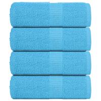 VidaXL Washandjes 4 stuks frogn turquoise 30x30 cm 100% katoen