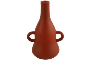 Kandelaar fles m/2xoor Piper red-L12B15,5H23CM