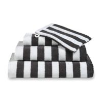 Vandyck Vandyck Verona Stripes Gastendoekje 30x50 off black