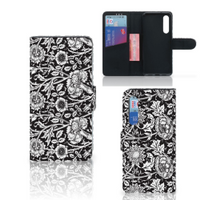 Xiaomi Mi 9 SE Hoesje Black Flowers - thumbnail