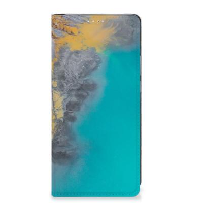 Motorola Edge 40 Pro | Standcase | Marble Blue Gold