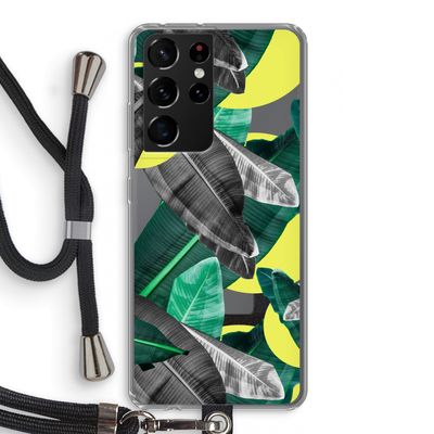 Fantasie jungle: Samsung Galaxy S21 Ultra Transparant Hoesje met koord