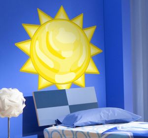 Geverfde Zon Muursticker