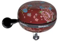 Basil bloom - fietsbel - 80 mm - rood met bloemen