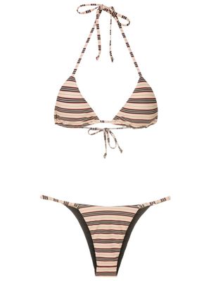 Amir Slama bikini rayé à dos nu - Multicolore