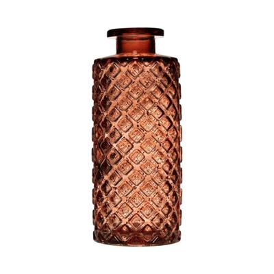 Hakbijl Glass Tobi oval flesvaas roze ø5,4xh13cm