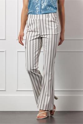 Studio Anneloes Flair Stripe Trousers 12909 Flared 1190 Off White/black