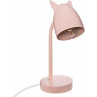 Kinderkamer bureaulamp - met oortjes - roze - metaal - 18 x 12,5 x 31 cm - tafellamp