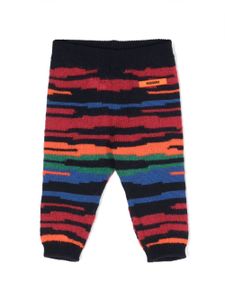 Missoni Kids pantalon en maille à imprimé graphique - Bleu